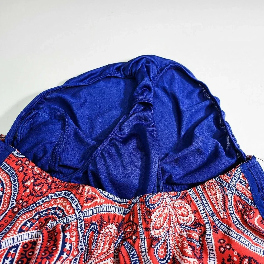 Nike Dry Shorts Women's Running Training Athletic Red Paisley Size XS CJ2418-631 - Picture 7 of 8